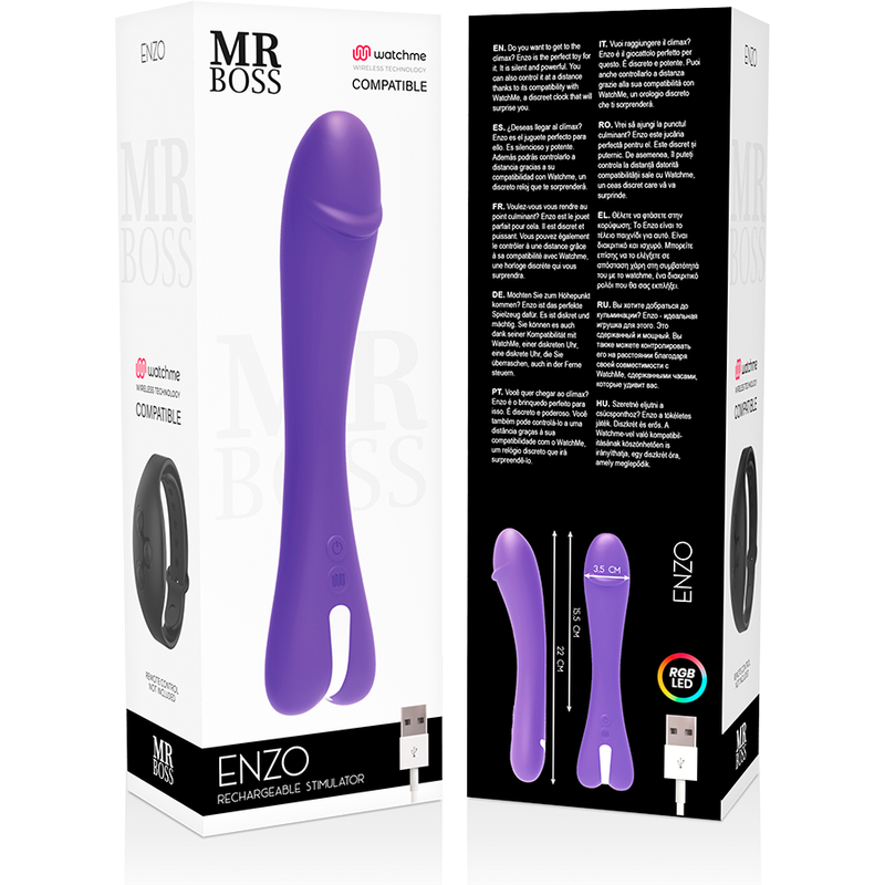 MR. BOSS Enzo – Vibrator mit Watchme-Fernbedienung
