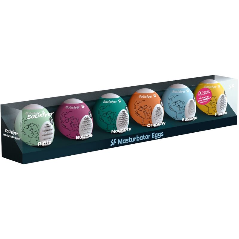 SATISFYER Eggcited – Masturbator-Eier-Set, 6-teilig
