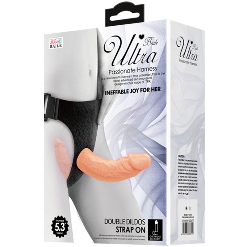 BAILE Ultra Leidenschaftlich – Doppel-Dildo mit Geschirr