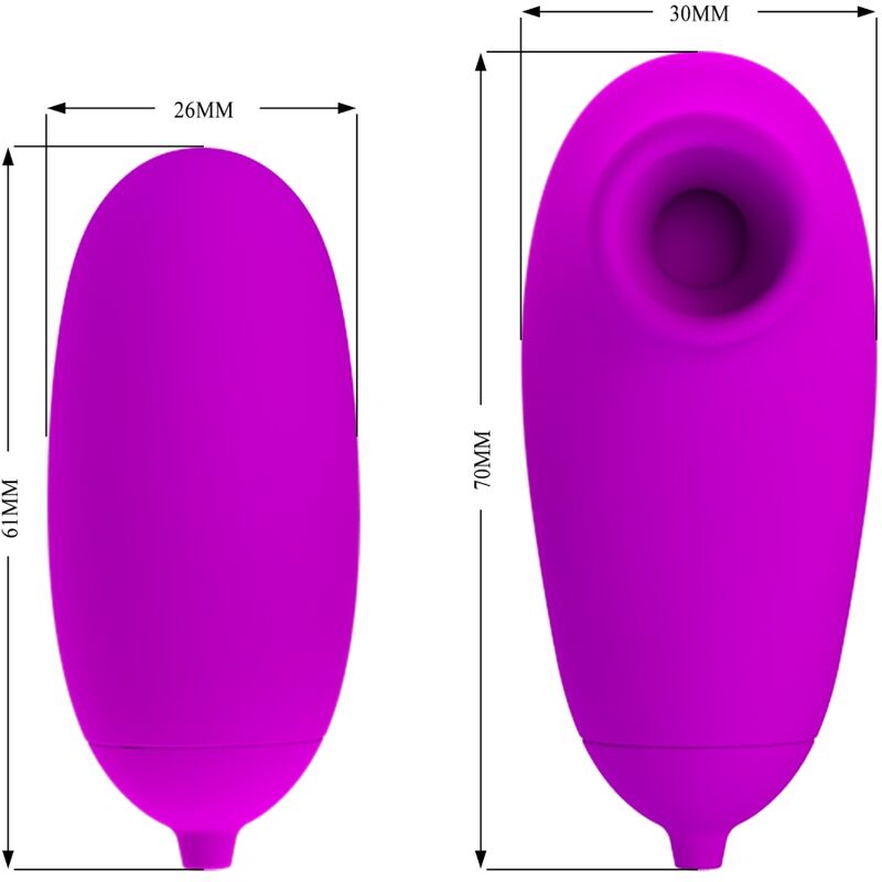 PRETTY LOVE – Bullet-Vibrator mit Saugfunktion, 12 Modi, Lila