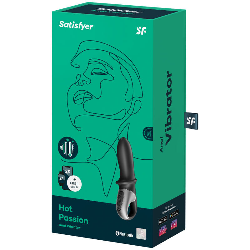 SATISFYER – APPLICATION DE VIBRATEUR ANAL HOT PASSION NOIR