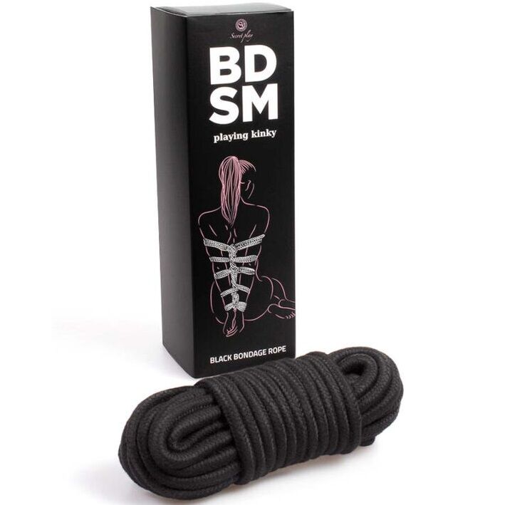 SECRETPLAY – Bondage-Seil in Schwarz, BDSM-Kollektion, 10 m