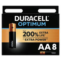 DURACELL – Optimum 200 Alkaline-Batterie AA LR6, 8 Stück