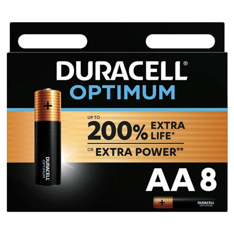 DURACELL – Optimum 200 pile alcaline AA LR6, 8 pièces