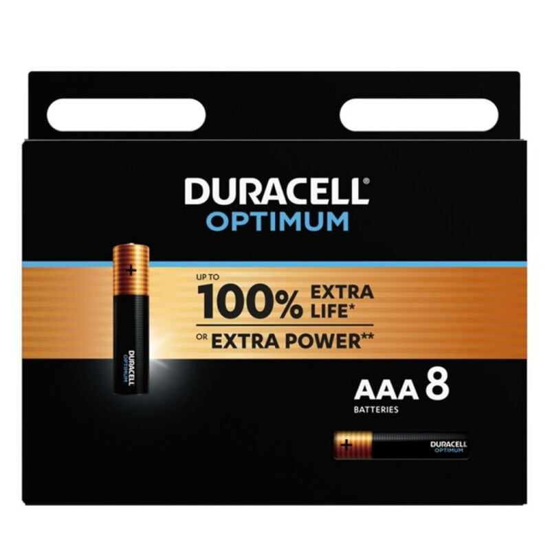 DURACELL – Optimum pile alcaline AAA LR03, 8 pièces