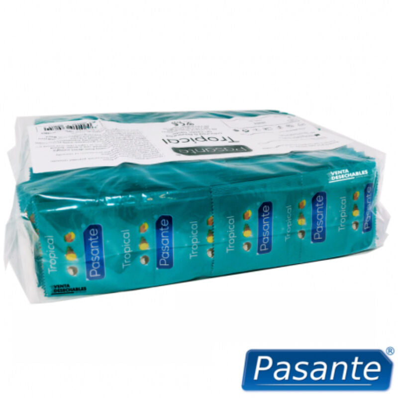 PASANTE Tropical – aromatisierte Kondome, Beutel mit 144 Stück