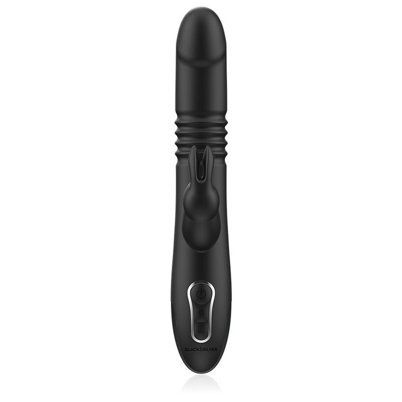 BLACK&SILVER – KENJI VIBROMASSEUR RABBIT UP & DOWN + TÉLÉCOMMANDE WATCHME