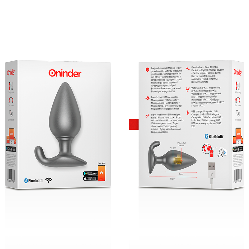 ONINDER – PLUG ANALE VIBRANTE RIO NERO – APP GRATUITA