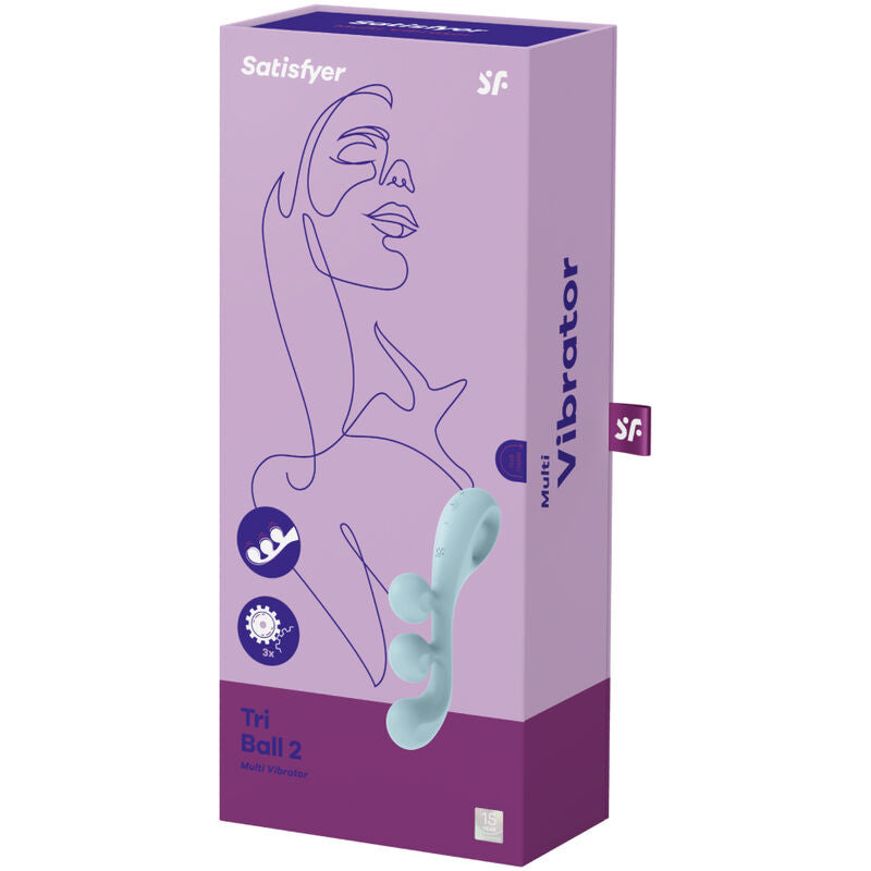 SATISFYER Tri Ball 2 – Multivibrator, blau