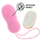 OHMAMA Vibrationsei – Fernbedienung, 7 Modi, Rotation, rosa