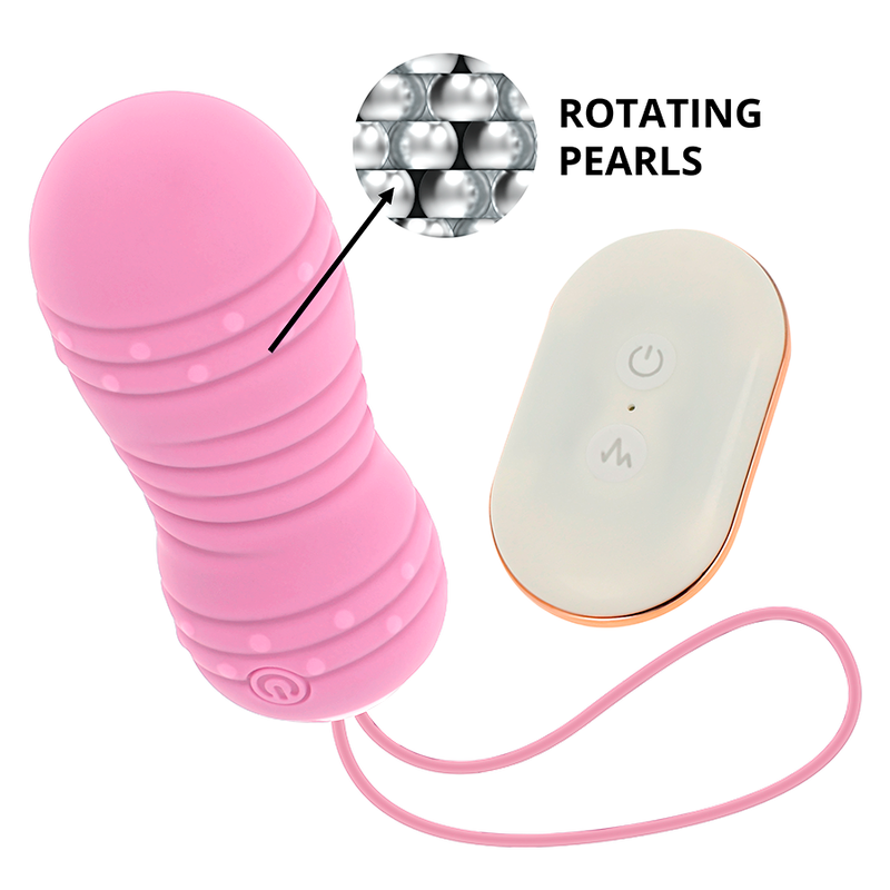 OHMAMA Vibrationsei – Fernbedienung, 7 Modi, Rotation, rosa