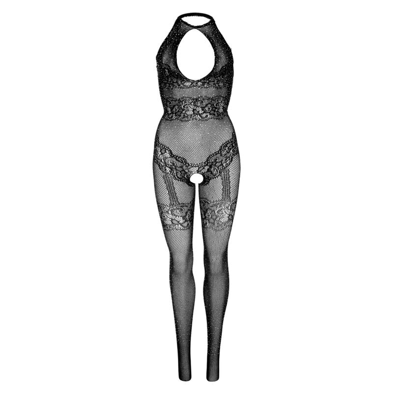 LEG AVENUE Seamless Fishnet Bodystocking – Einheitsgrösse, schwarz