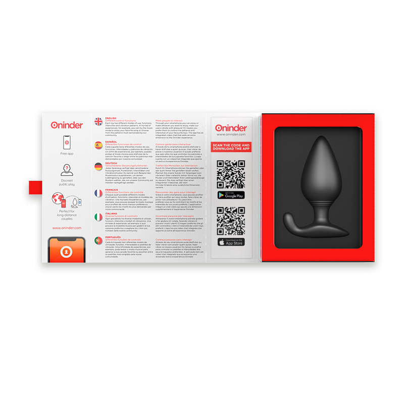 ONINDER – PLUG ANALE VIBRANTE RIO NERO – APP GRATUITA