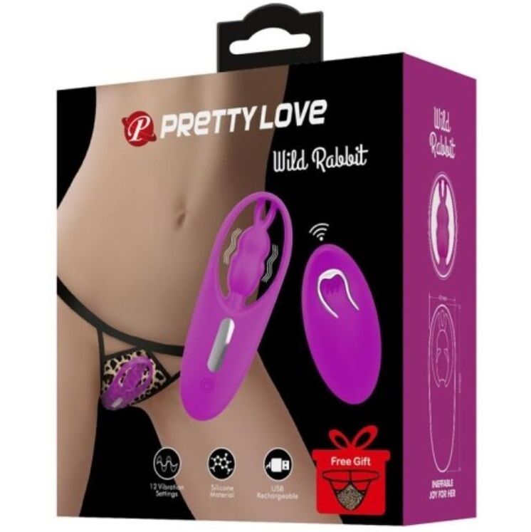PRETTY LOVE – STIMOLATORE PER MUTANDINE CON TELECOMANDO WILD RABBIT LILLA