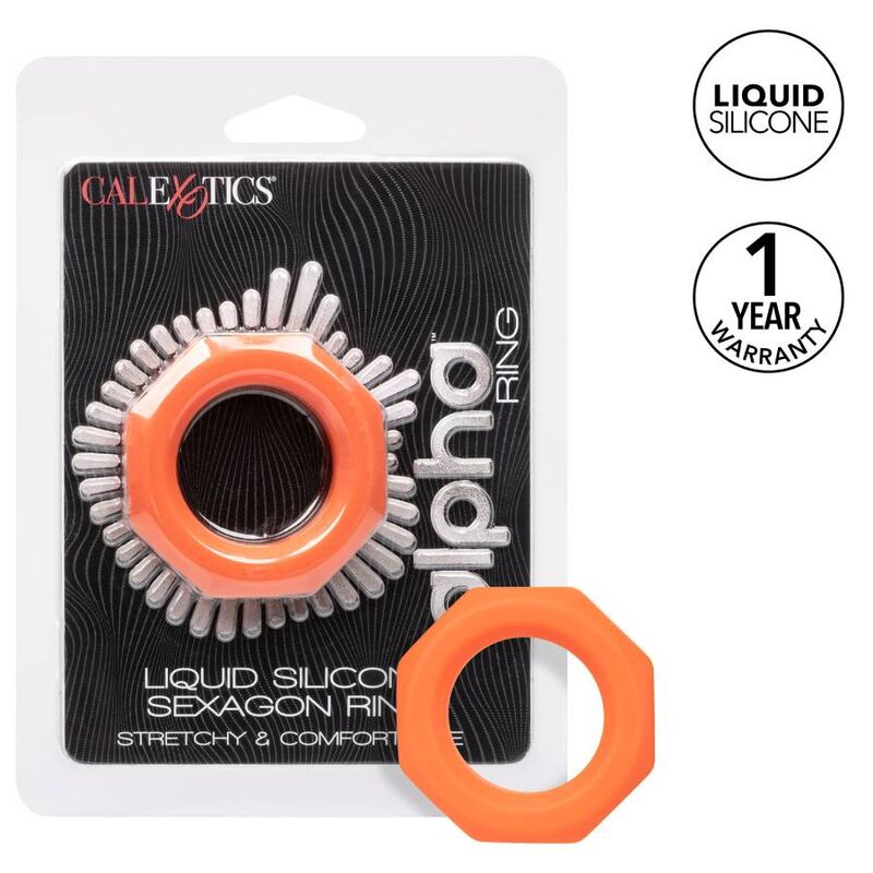 CALEXOTICS Alpha Sexagon – Penisring, orange