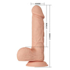 BAILE Bahamut – Flexibler realistischer Dildo, 21,8 cm, natürliche Farbe