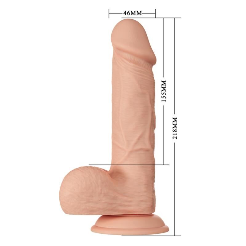 BAILE Bahamut – Flexibler realistischer Dildo, 21,8 cm, natürliche Farbe