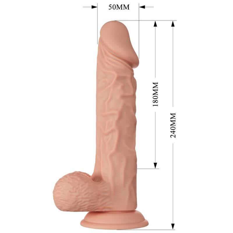 BAILE – BELLISSIMO INCONTRO DILDO REALISTICO FLESSIBILE BURAQ 24 CM NATURALE