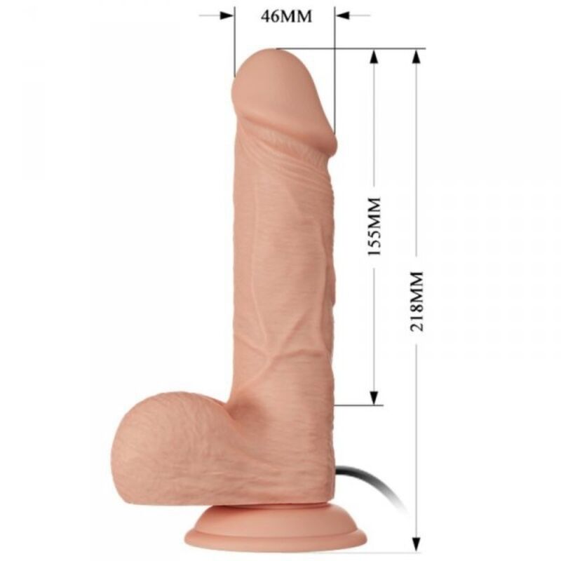 BAILE Schöne Begegnung Bahamut – Vibrierender Dildo, 21.8 cm, natürlich
