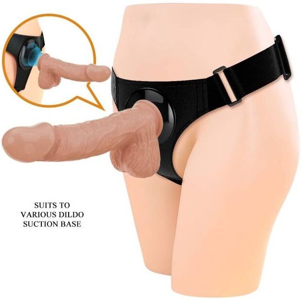 PRETTY LOVE – HARNESS BRIEFS UNIVERSAL HARNESS WITH DILDO JERRY 21.8 CM NATURAL
