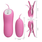 PRETTY LOVE – PINZETTA CON VIBRAZIONE ED ELETTROSHOCK ROSA