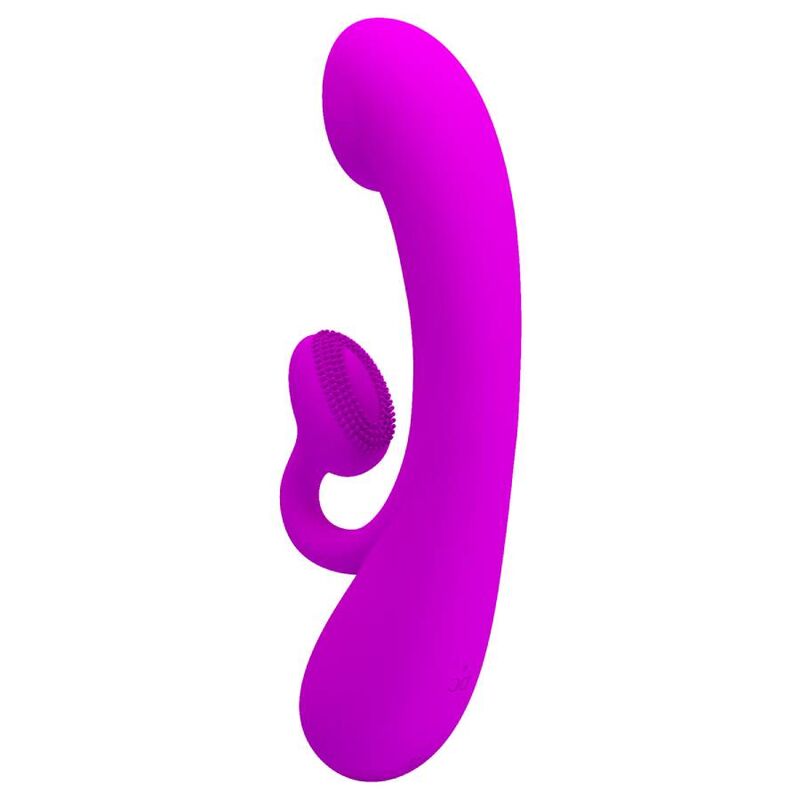 PRETTY LOVE – SINCERE SILICONE CLITORAL VIBRATOR AND SUCKER PURPLE