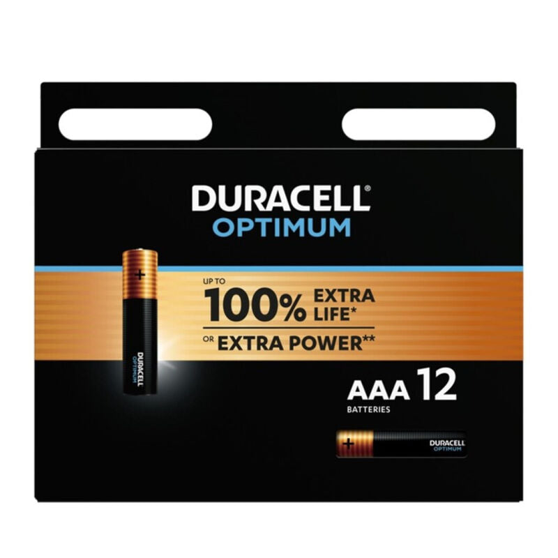 DURACELL – Optimum 200 pile alcaline AAA LR03, 12 pièces