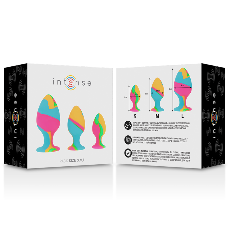 INTENSE – SET DI TAPPI IN SILICONE MULTICOLORE