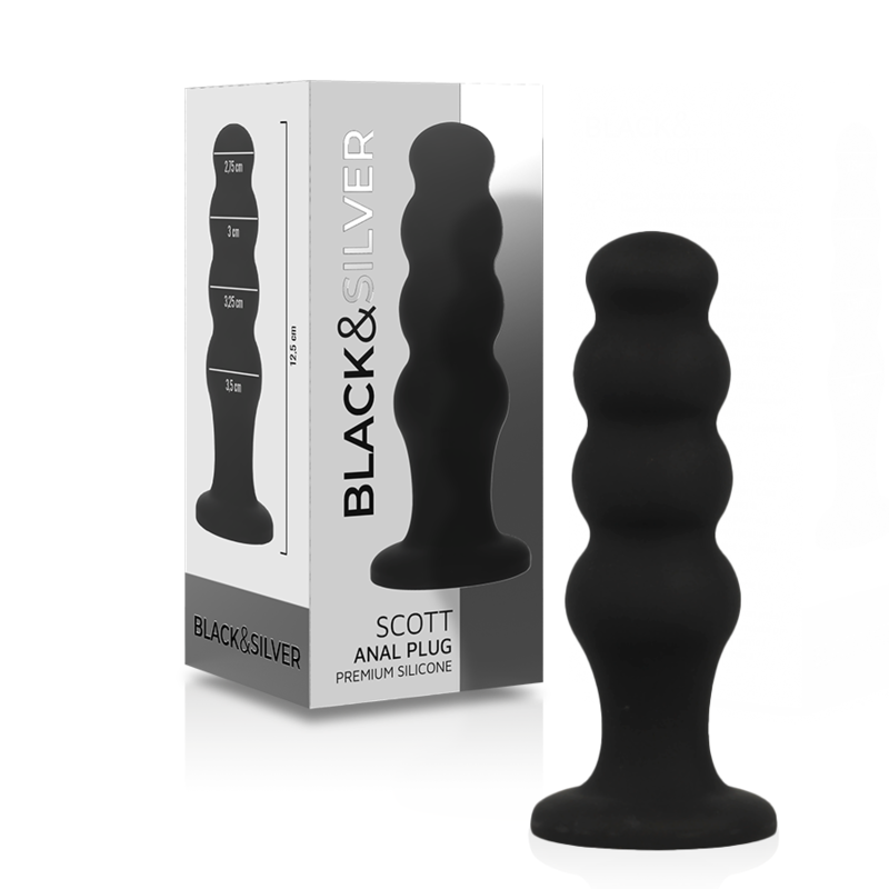 BLACK&SILVER Scott – Premium-Analplug aus Silikon, schwarz