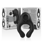 BLACK&SILVER – Vibrationsring aus Silikon mit 3 Motoren, wiederaufladbar, schwarz
