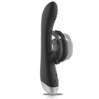BLACK&SILVER Adam – Wiederaufladbarer Rabbit-Vibrator aus Silikon, schwarz