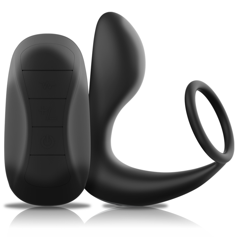 BLACK&SILVER – Analmassager mit Fernbedienung, wiederaufladbares Silikon, schwarz