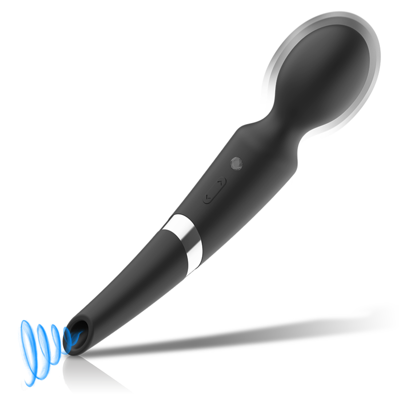 BLACK&SILVER Beck – Stab- und Saugwellenvibrator 2-in-1, Silikon