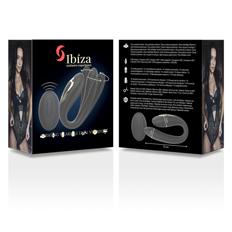 Ibiza Wave – Rotating dual vibrator with remote control
