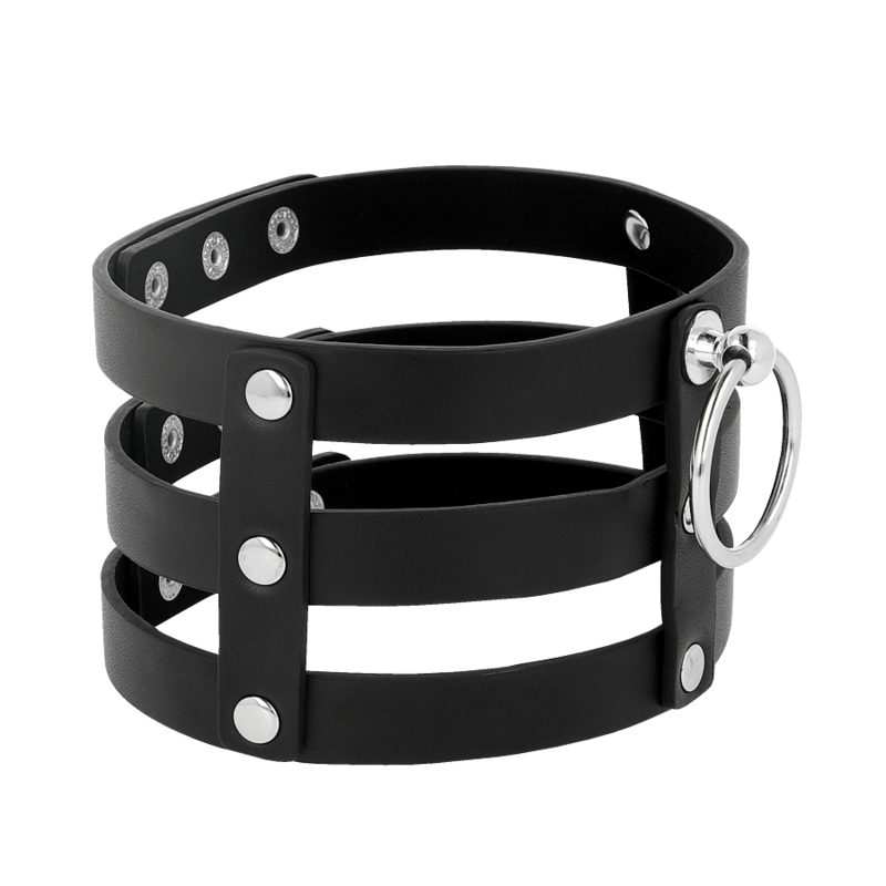 COQUETTE CHIC DESIRE – Fetisch-Halsband aus veganem Leder, breit