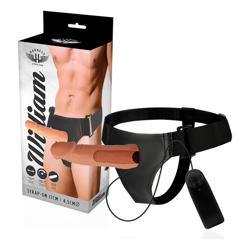 HARNESS ATTRACTION Willian – Hollow rnes con vibratore 17 cm -o- 4.5 cm