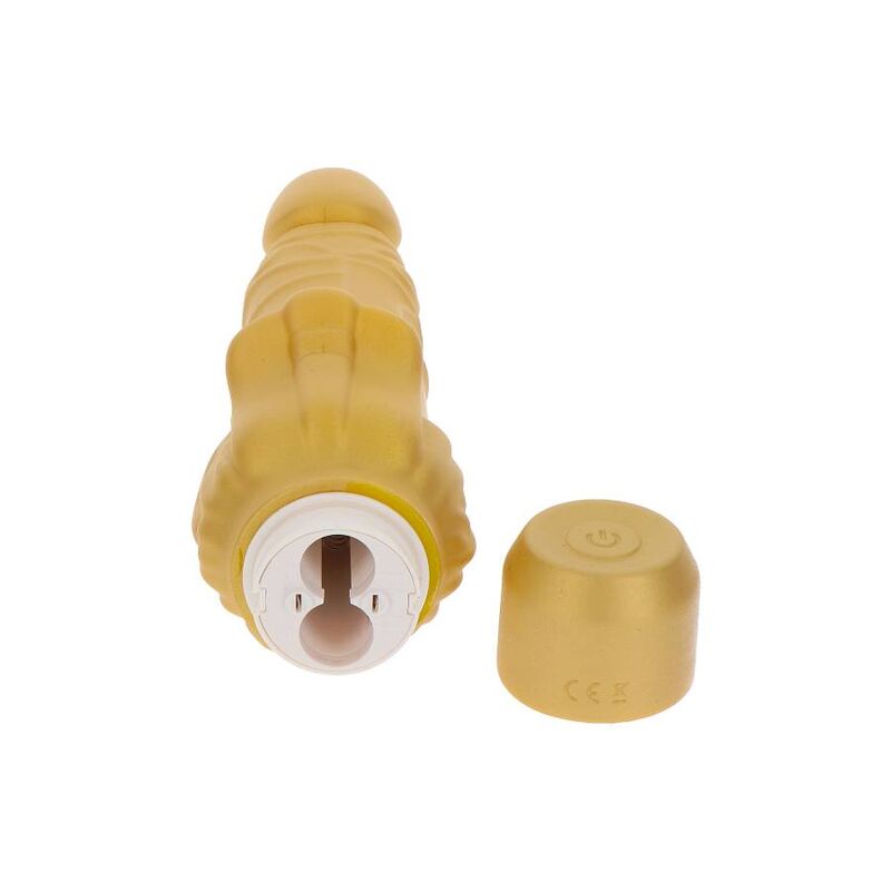 GET REAL Gold Dicker Stim – Vibrator mit Klitoris-Stimulator, gold