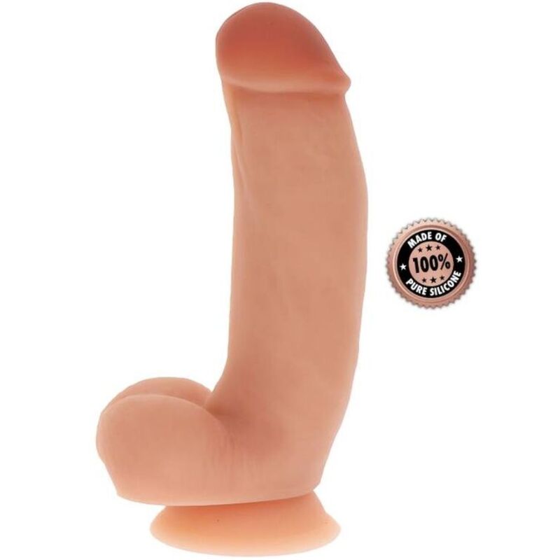 GET REAL – Skin-tone silicone dildo with balls