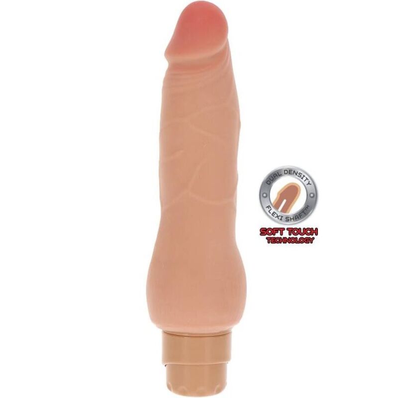 GET REAL – Glatter Vibrator mit Dual-Density-Material, hautfarben