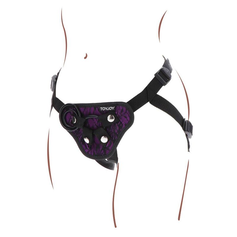 GET REAL – STRAP-ON LACE HARNESS PURPLE