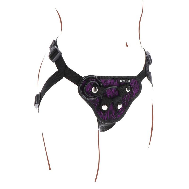 GET REAL – STRAP-ON LACE HARNESS PURPLE