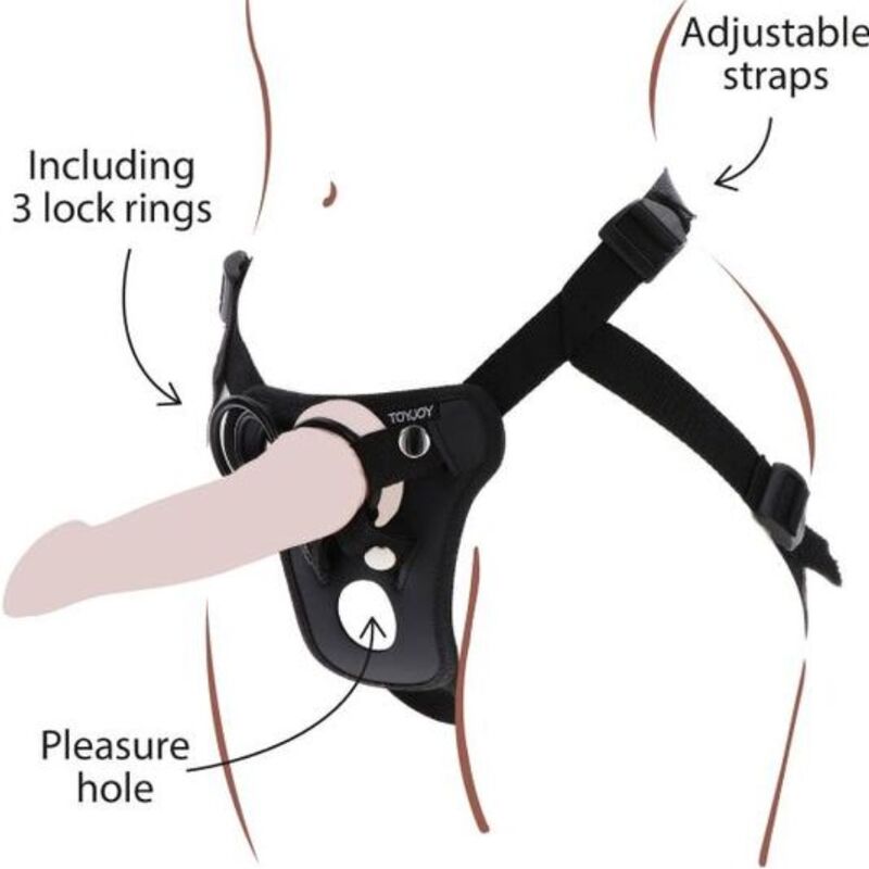 GET REAL – HARNAIS DE PLAISIR STRAP-ON NOIR