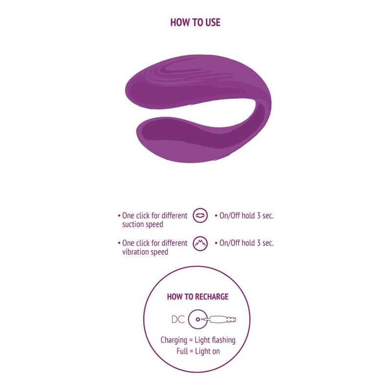 XOCOON – BOUND LOVE COUPLES VIBRATOR PURPLE