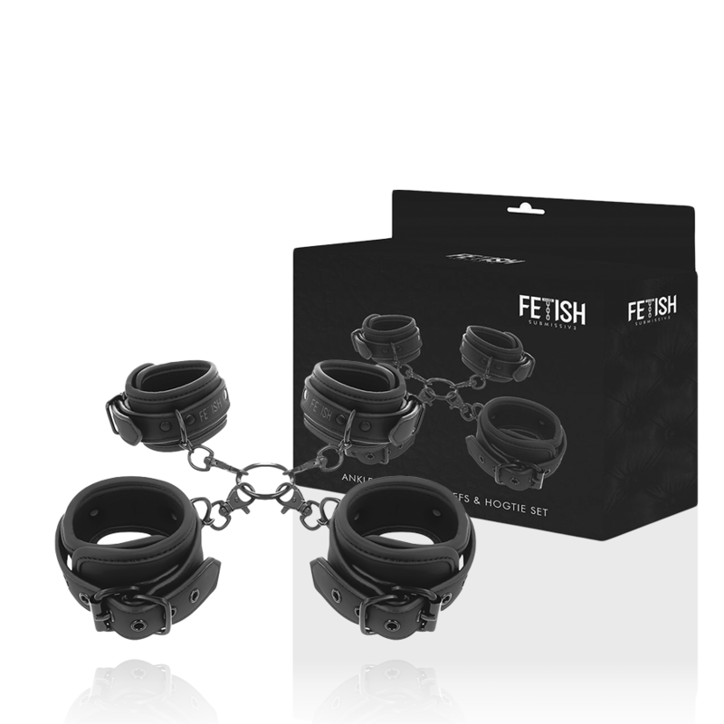 FETISH SUBMISSIVE – Set di manette per mani e caviglie con fodera in noprene