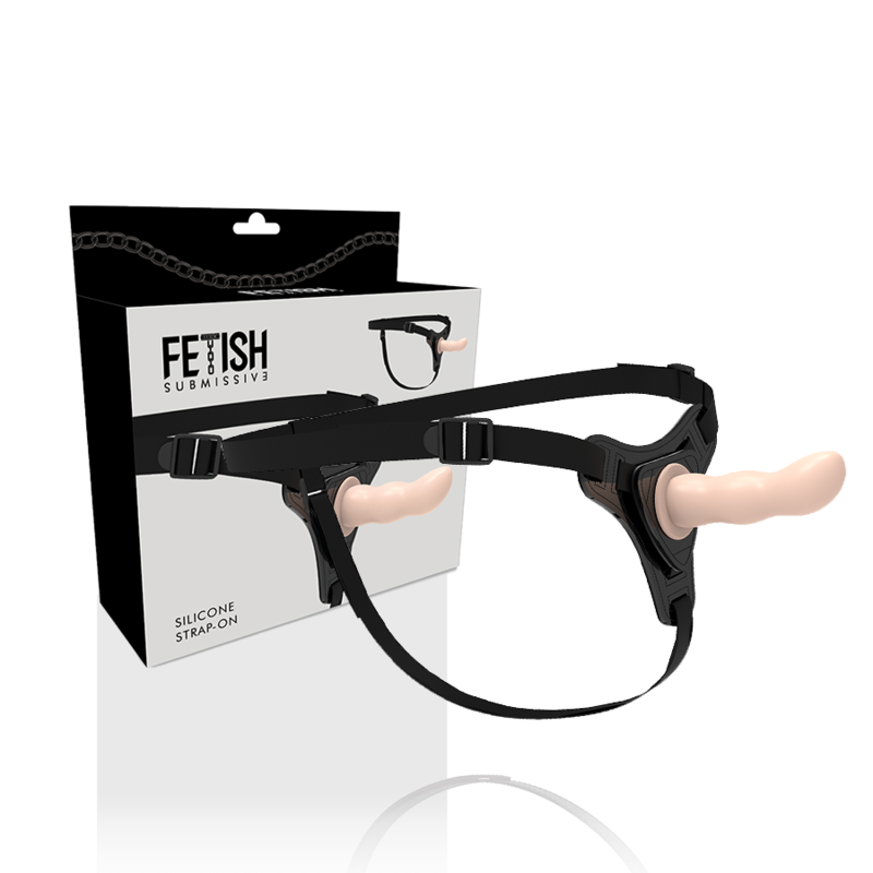 FETISH SUBMISSIVE HARNESS – Flesh silicone g-spot 12.5 cm