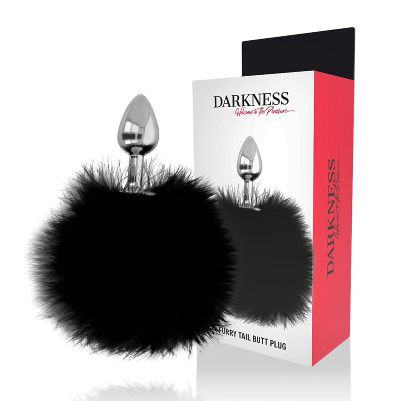 DARKNESS – Analplug mit Fuchsschwanz, Schwarz, 7 cm