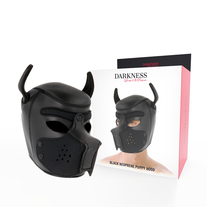 DARKNESS BONDAGE – Neopren-Hundemaske mit abnehmbarem Maul