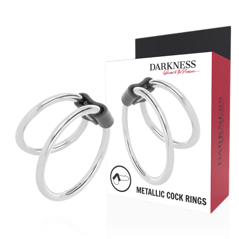 DARKNESS SENSATIONS – Doppelter Penisring aus Metall