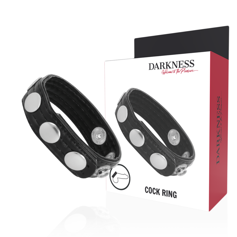 DARKNESS SENSATIONS – Erektionsring aus Leder, verstellbar
