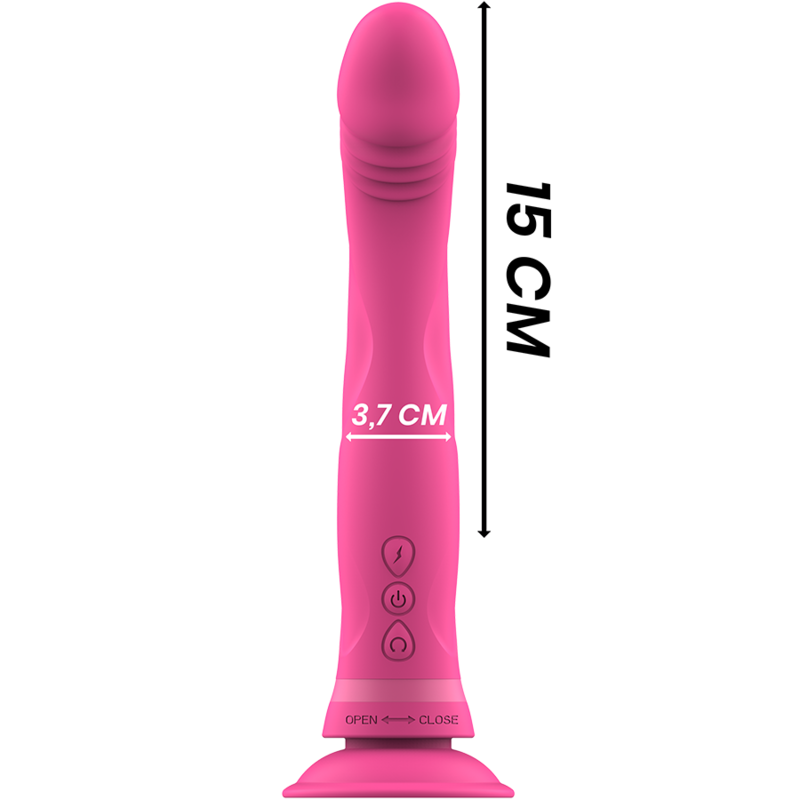 INTENSE Michelangelo – Silikon-Saugdildo mit Vibration, rosa